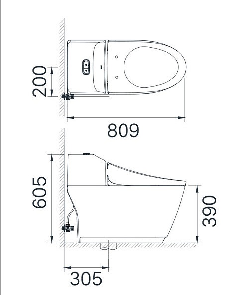 Bồn cầu 1 khối nắp điện tử INAX AC-1032 + CW-H17VN