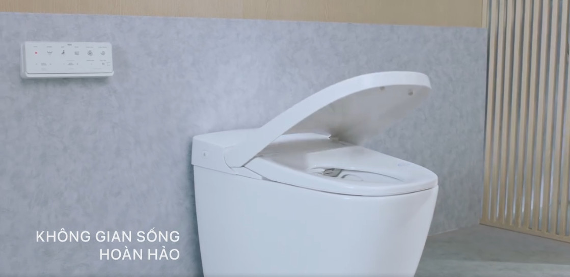 Bồn cầu điện tử INAX Saras Auto Open AC-819VN hình ảnh các góc chụp