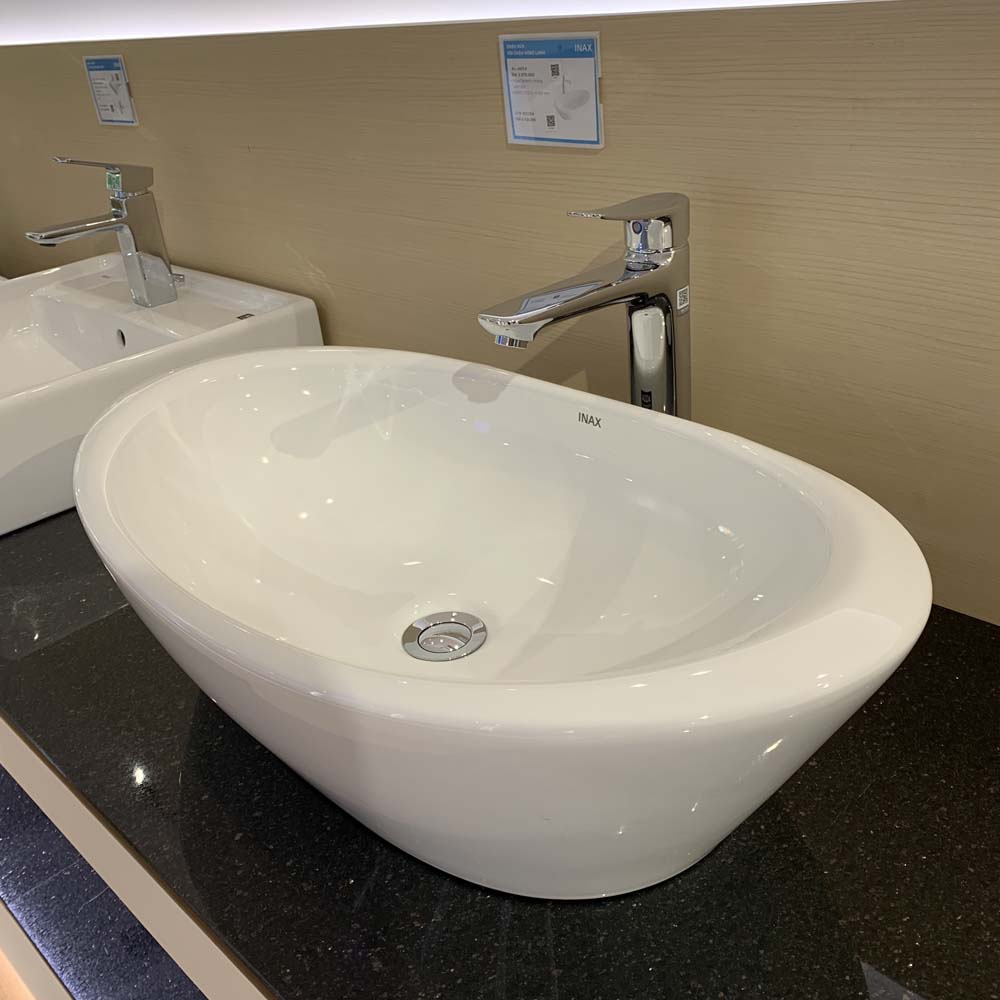Chậu rửa lavabo đặt bàn INAX AL-465V (AL465V) men Aqua Ceramic