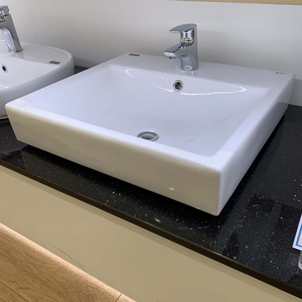 Chậu rửa lavabo đặt bàn INAX AL-536V (AL536V) (AL-536VFC) men Aqua Ceramic