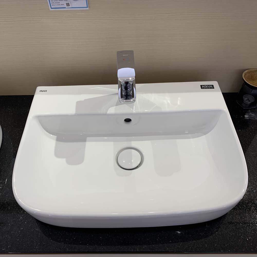 Chậu rửa lavabo đặt bàn INAX AL-632V (AL632V) (AL-632VFC) men Aqua Ceramic