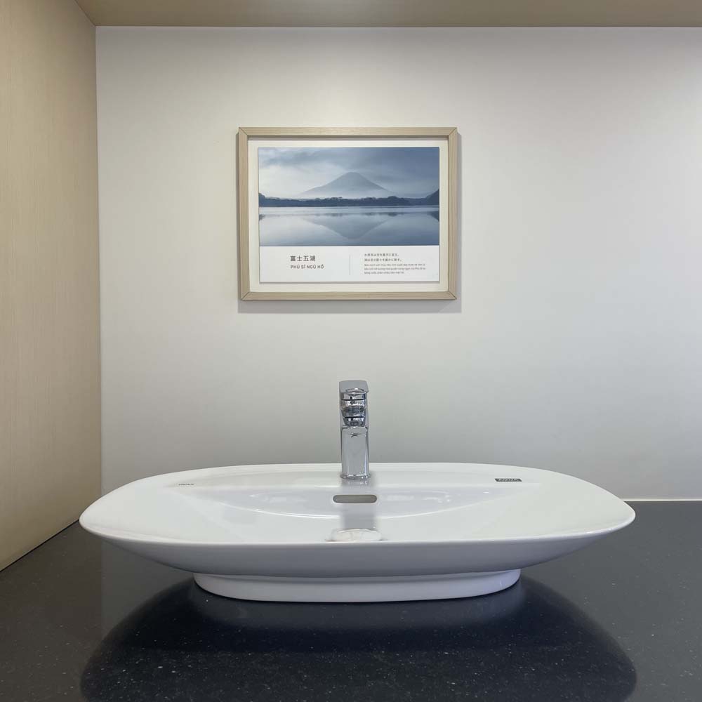 Chậu rửa lavabo đặt bàn INAX AL-S640V (ALS640V) (AL-S640VFC) men Aqua Ceramic