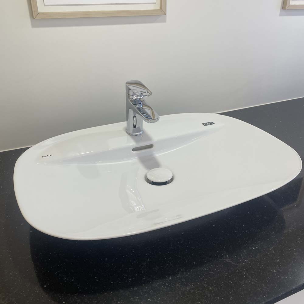 Chậu rửa lavabo đặt bàn INAX AL-S640V (ALS640V) (AL-S640VFC) men Aqua Ceramic