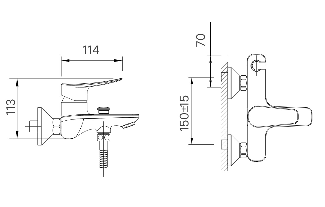 Bộ vòi sen tắm nóng lạnh INAX BFV-503S (BFV503S)