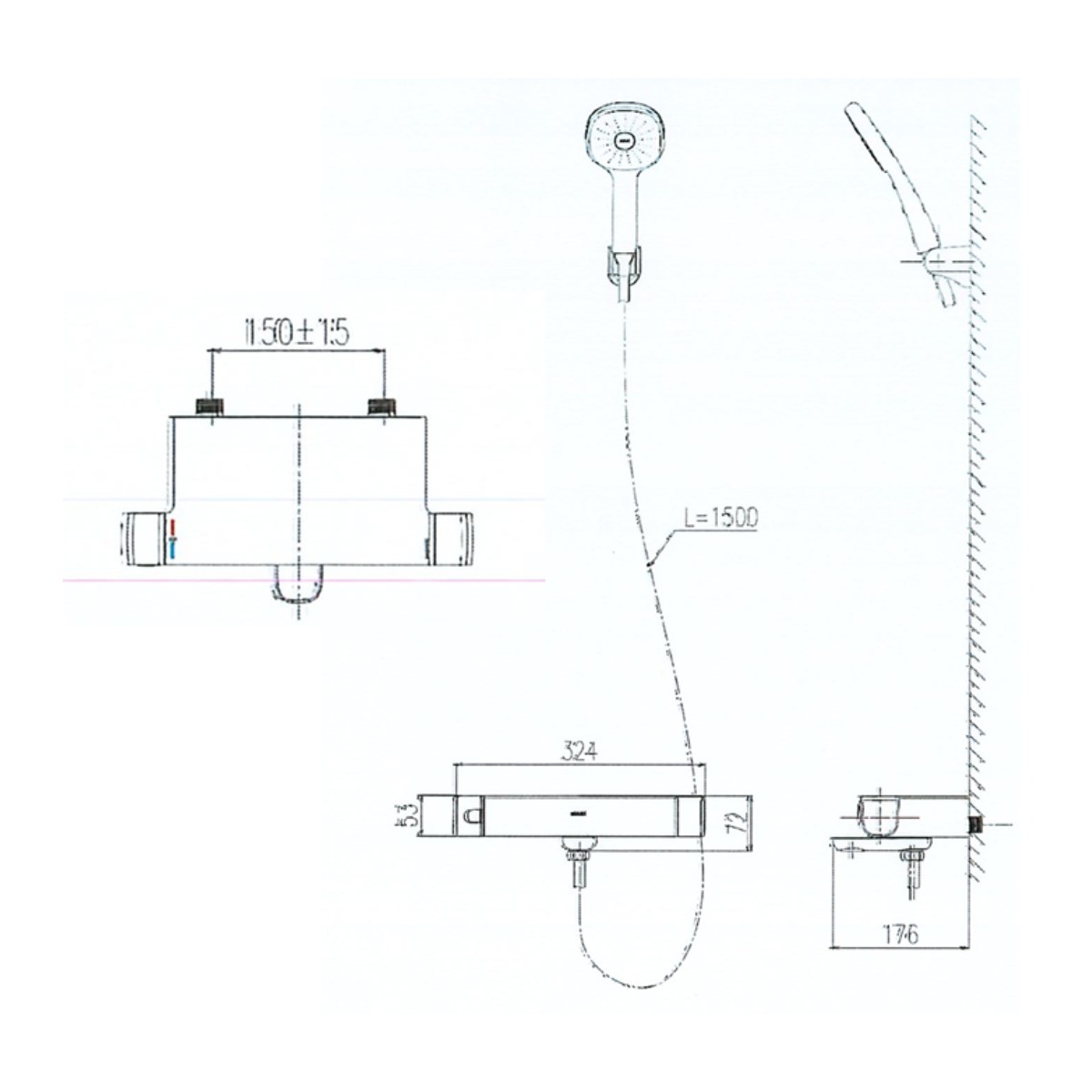 Sen tắm nhiệt độ INAX BFV-636T