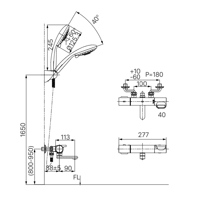 Sen tắm nhiệt độ INAX BFV-7145T-3C (BFV7145T3C)