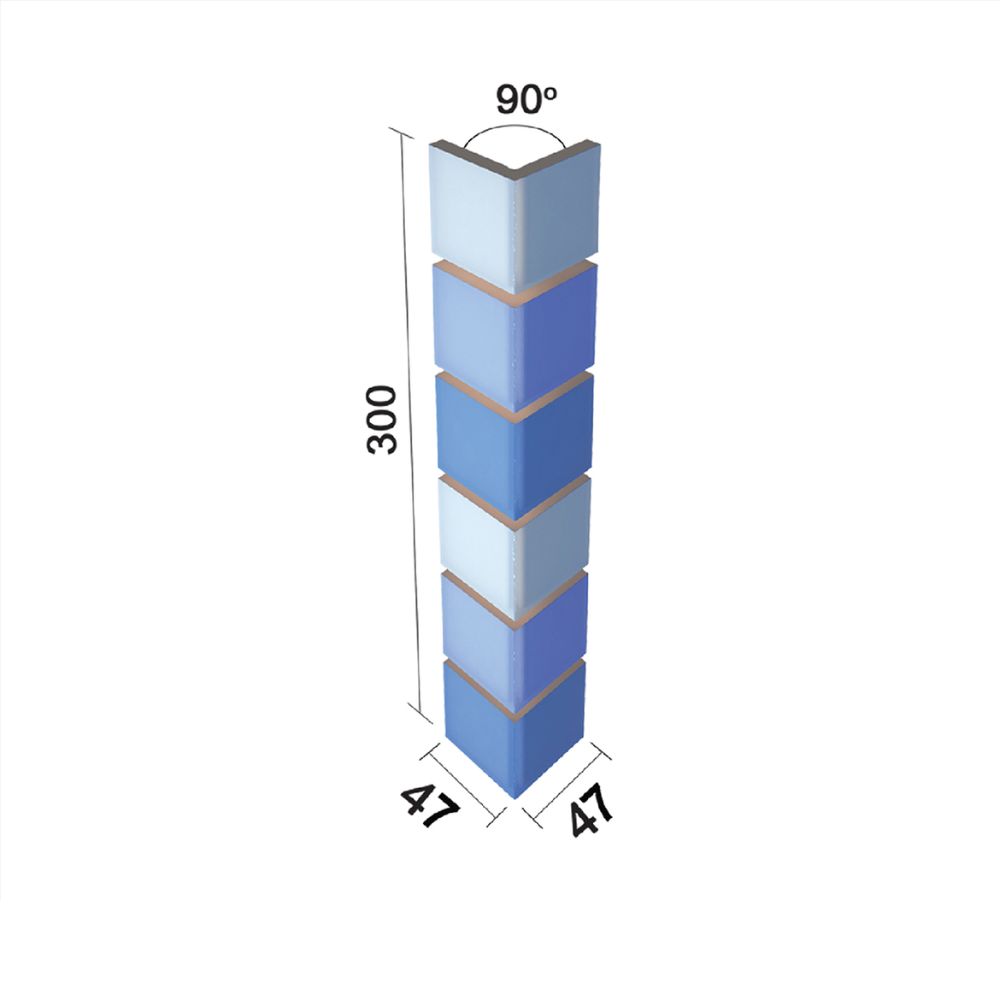 Gạch góc hồ bơi 47 INAX-47/90-14/POL-B1,B2,B3