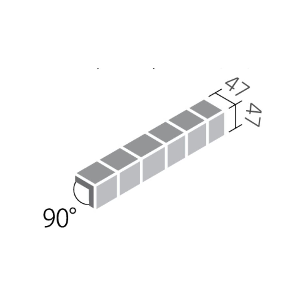 Gạch góc hồ bơi 47 INAX-47/90-14/POL-B1,B2,B3