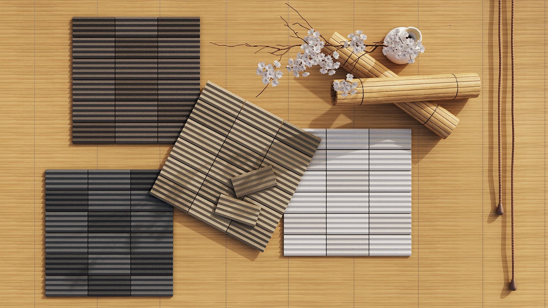 Gạch ốp tường I-Concept WAVY MOSAIC INAX-255/WM