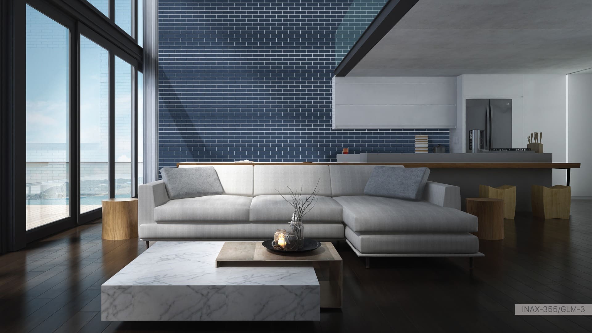 Gạch ốp tường GLAZED MOSAIC INAX-355/GLM