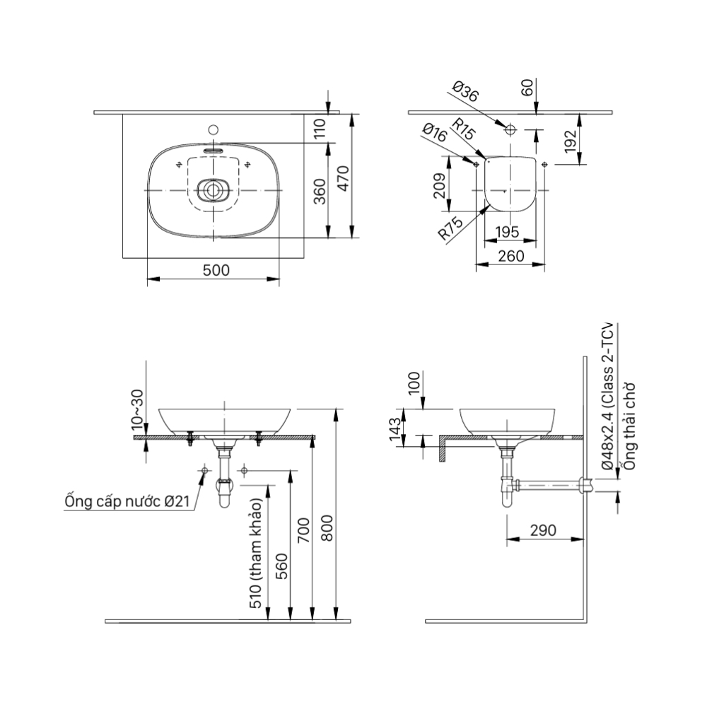 Chậu rửa lavabo đặt bàn INAX AL-622V