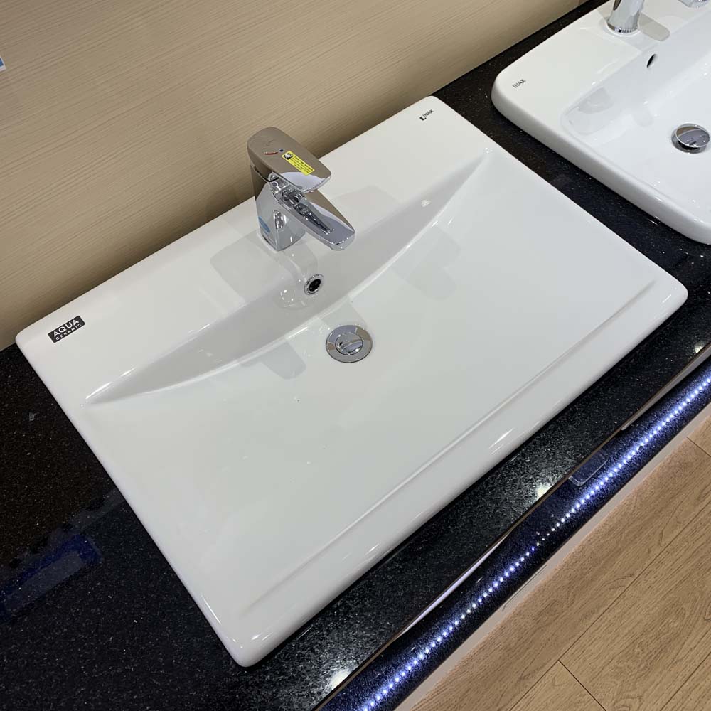 Chậu lavabo dương vành INAX AL-2397V (AL2397V) (AL-2397VFC) men Aqua Ceramic