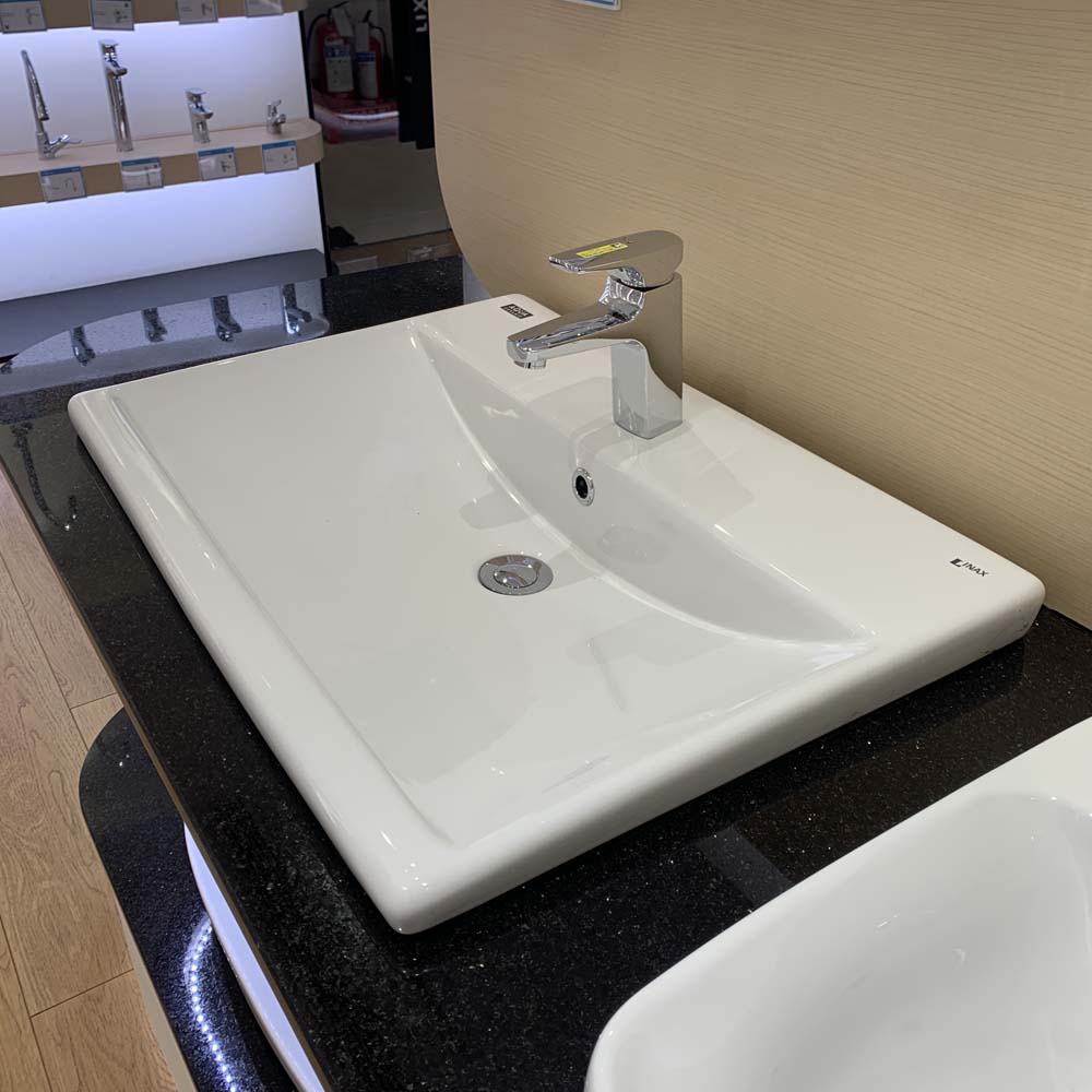 Chậu lavabo dương vành INAX AL-2397V (AL2397V) (AL-2397VFC) men Aqua Ceramic