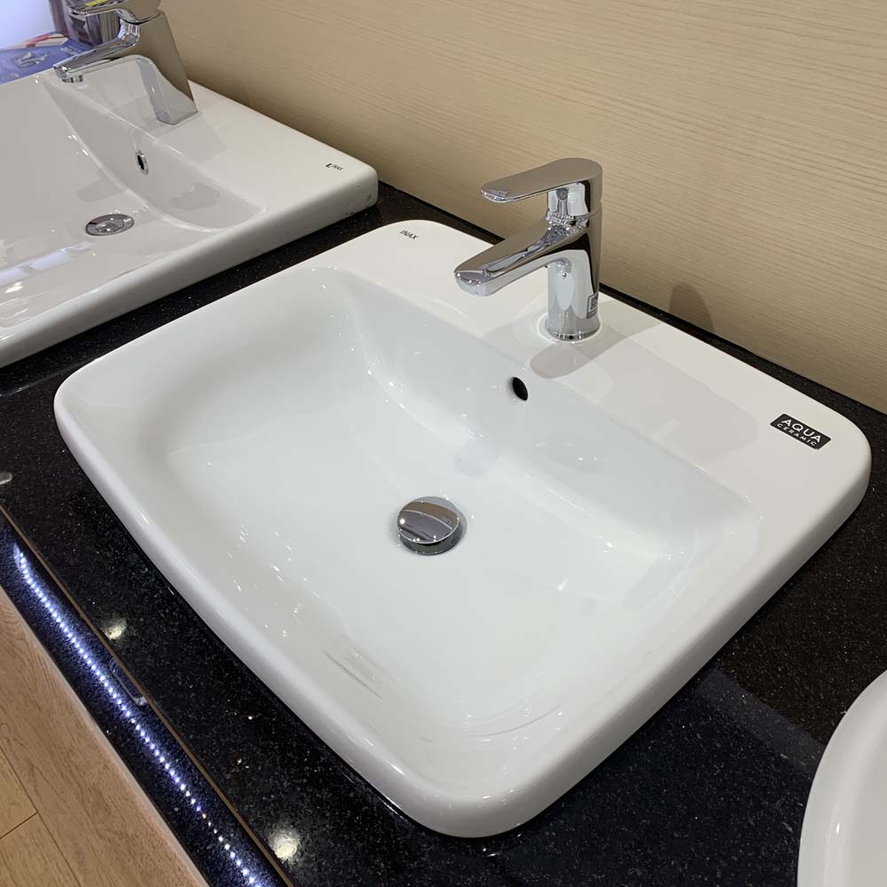 Chậu lavabo dương vành INAX AL-2398V (AL2398V) (AL-2398VFC) men Aqua Ceramic