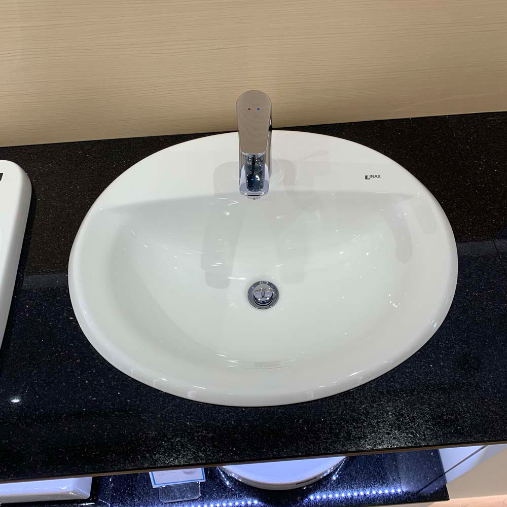 Chậu lavabo dương vành INAX L-2395V (L2395V) (L-2395VFC)