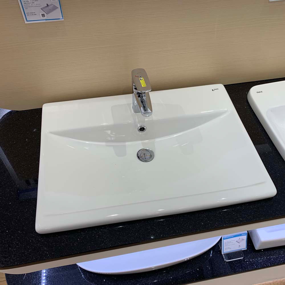 Chậu lavabo dương vành INAX L-2397V (L2397V) (L-2397VFC)