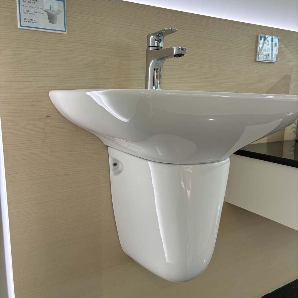 Chậu rửa lavabo treo tường INAX AL-289V (AL289V) (AL-289VFC) men Aqua Ceramic