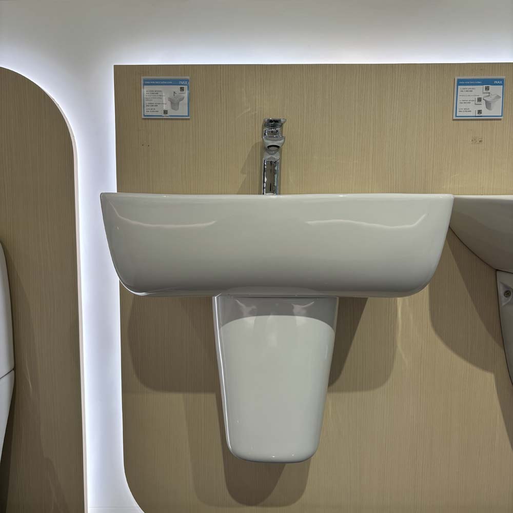 Chậu rửa lavabo treo tường INAX AL-312V (AL312V) (AL-312VFC) men Aqua Ceramic