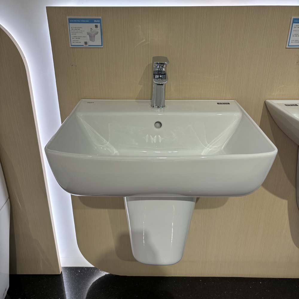 Chậu rửa lavabo treo tường INAX AL-312V (AL312V) (AL-312VFC) men Aqua Ceramic