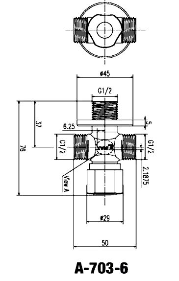 Van vặn khóa chữ T INAX A-703-6 (A7036)