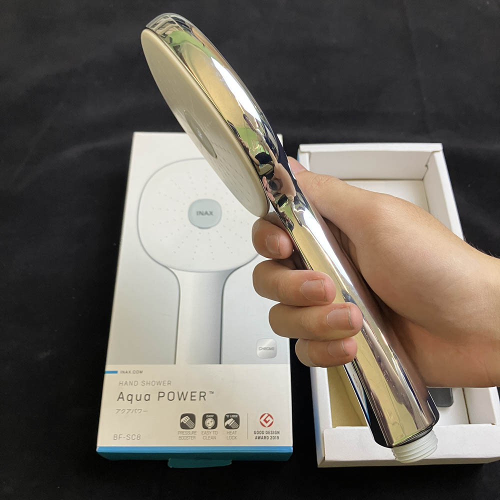 Tay sen tăng áp INAX BF-SC8 (BFSC8) (8C) màu trắng viền mạ Chrome