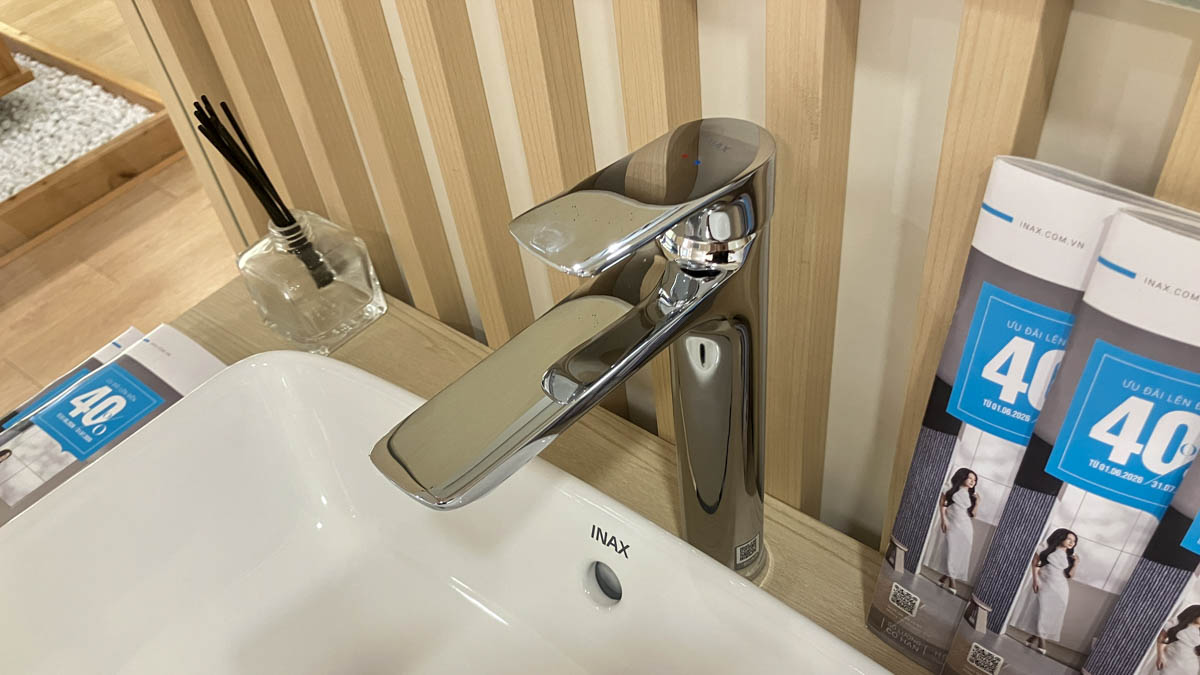 Vòi chậu lavabo nóng lạnh INAX LFV-612SH-2 (LFV612SH2)
