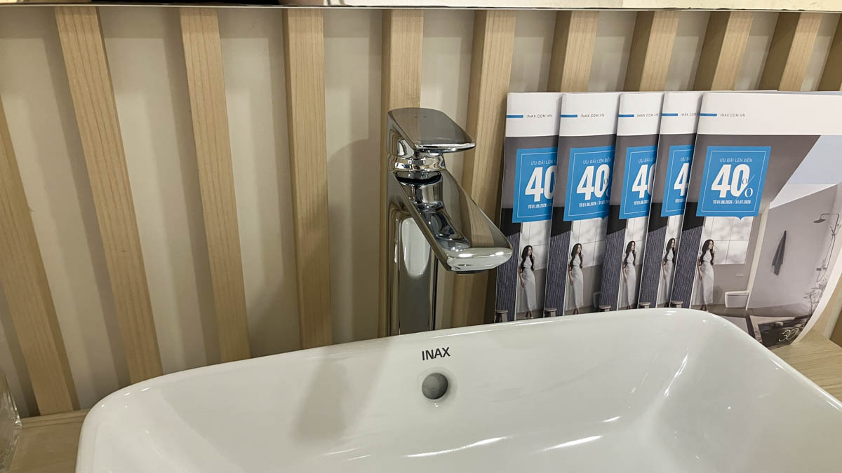 Vòi chậu lavabo nóng lạnh INAX LFV-612SH-2 (LFV612SH2)