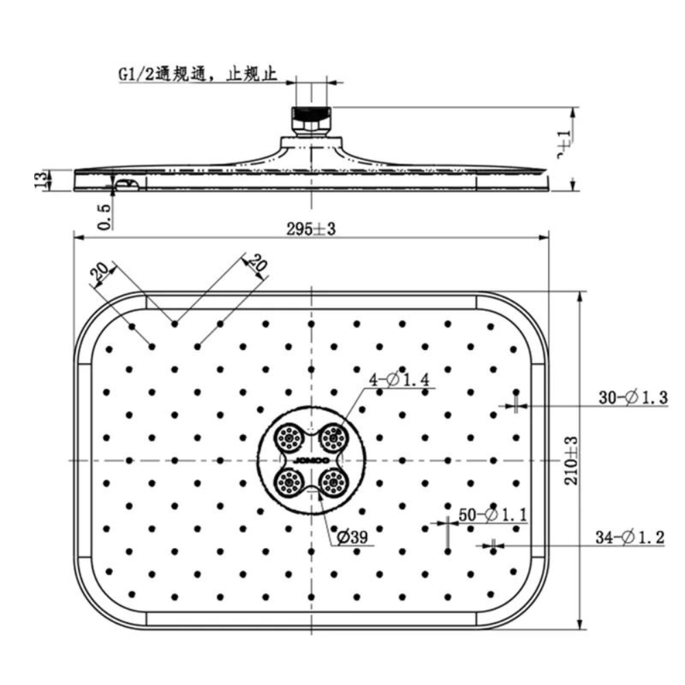 Bát sen tắm chữ nhật JOMOO G185021-1W01-I012