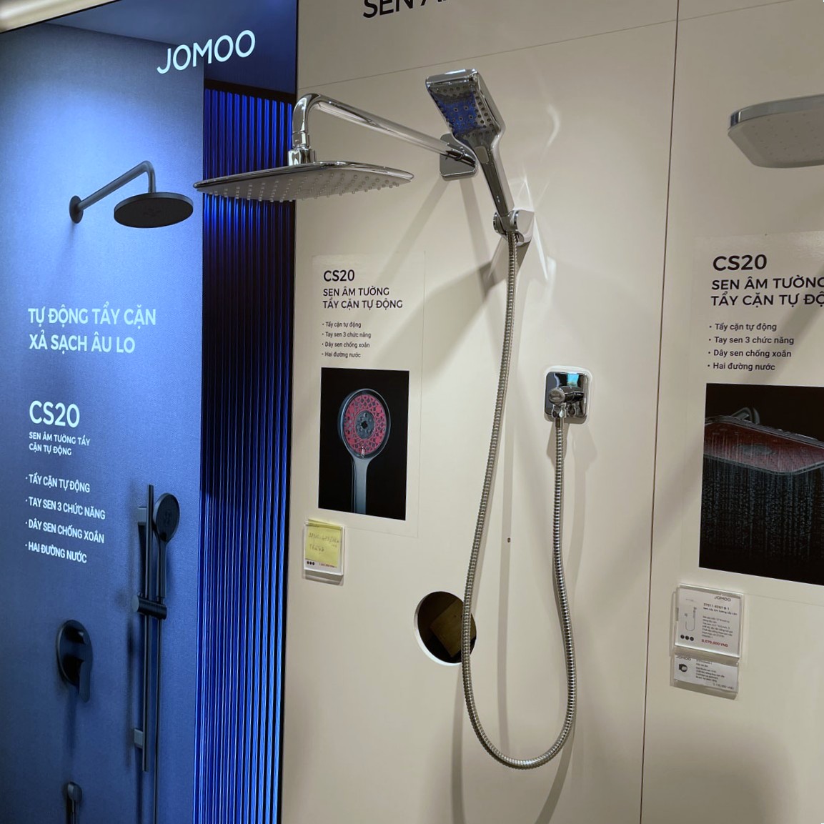 Bộ sen âm tường 2 đường nước có tẩy cặn JOMOO 37309-627