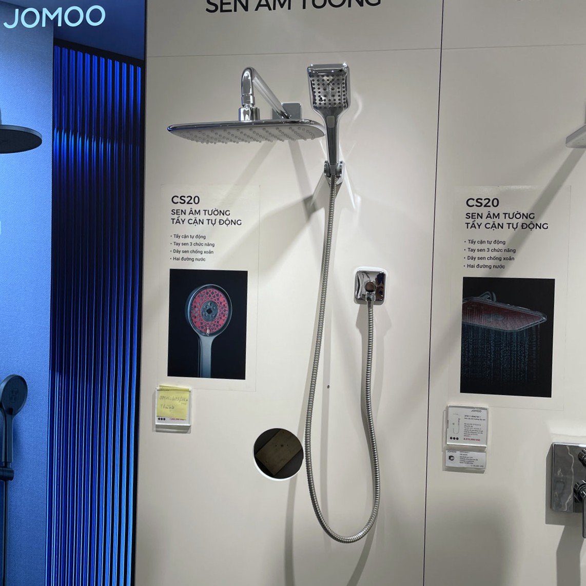 Bộ sen âm tường 2 đường nước có tẩy cặn JOMOO 37309-627