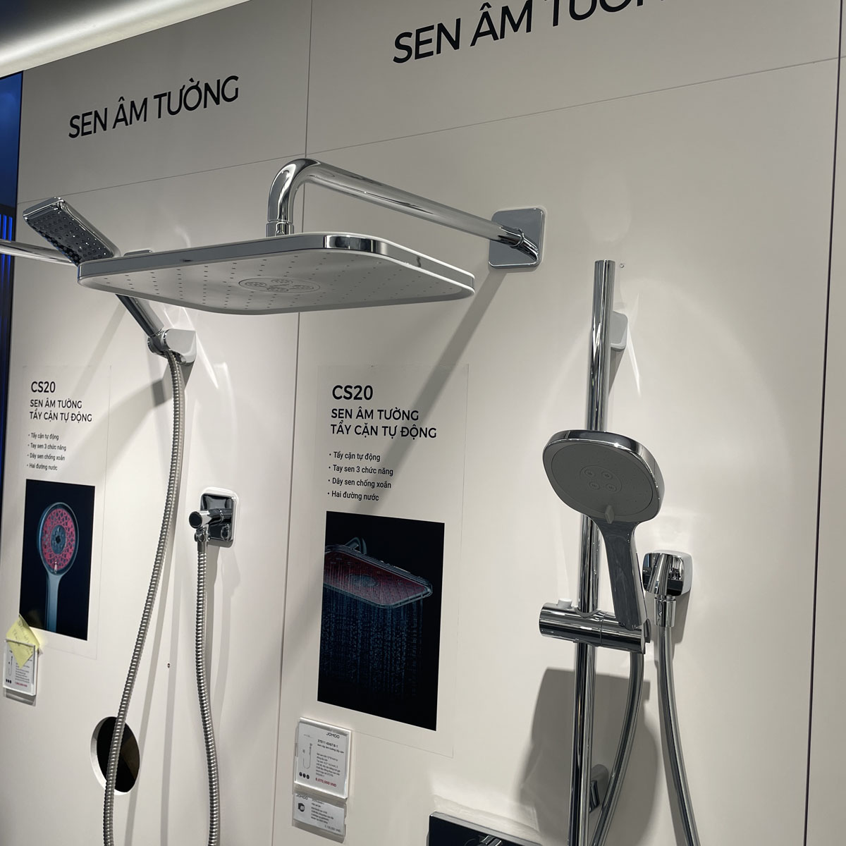 Bộ sen âm tường 2 đường nước có tẩy cặn JOMOO 37311-636