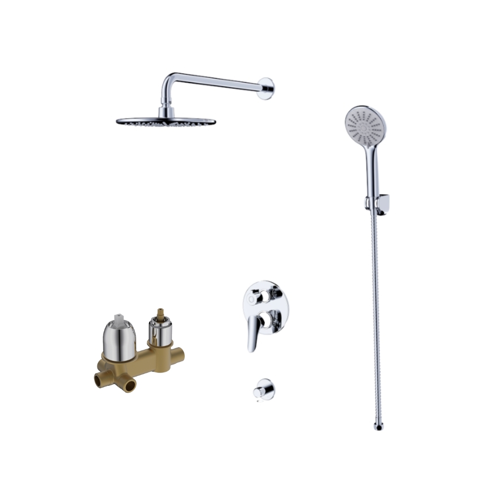 Bộ sen tắm âm tường 2 đường nước JOMOO P37268-122/1B-1/P37195-000/1B-1