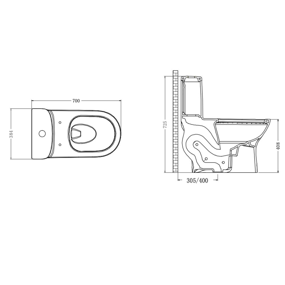Bản vẽ kỹ thuật bồn cầu 1 khối nắp êm JOMOO P11389-2-1/31KA-1