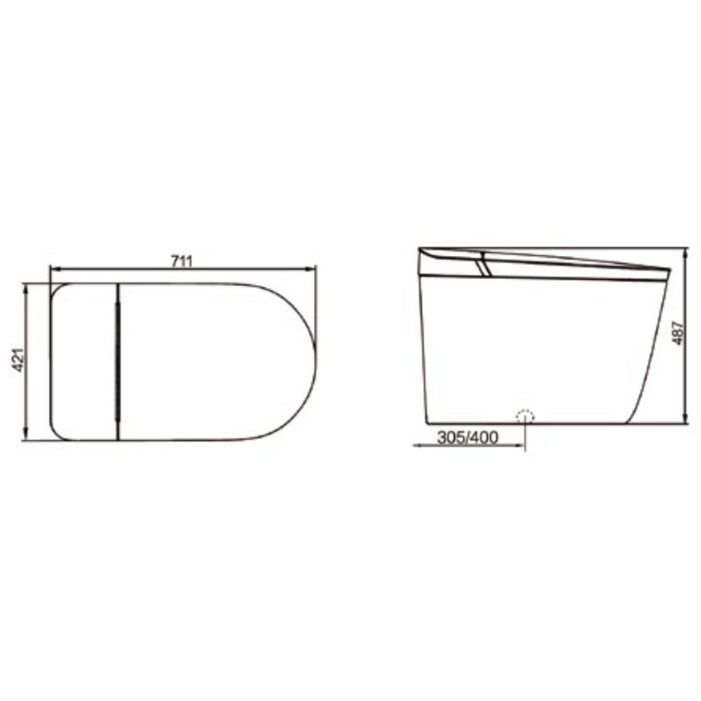Bản vẽ kỹ thuật bồn cầu thông minh JOMOO ZD9640-SA-CJM000