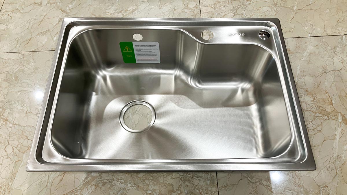 Chậu rửa chén 1 hộc 62x44cm JOMOO 06178-7Z-1