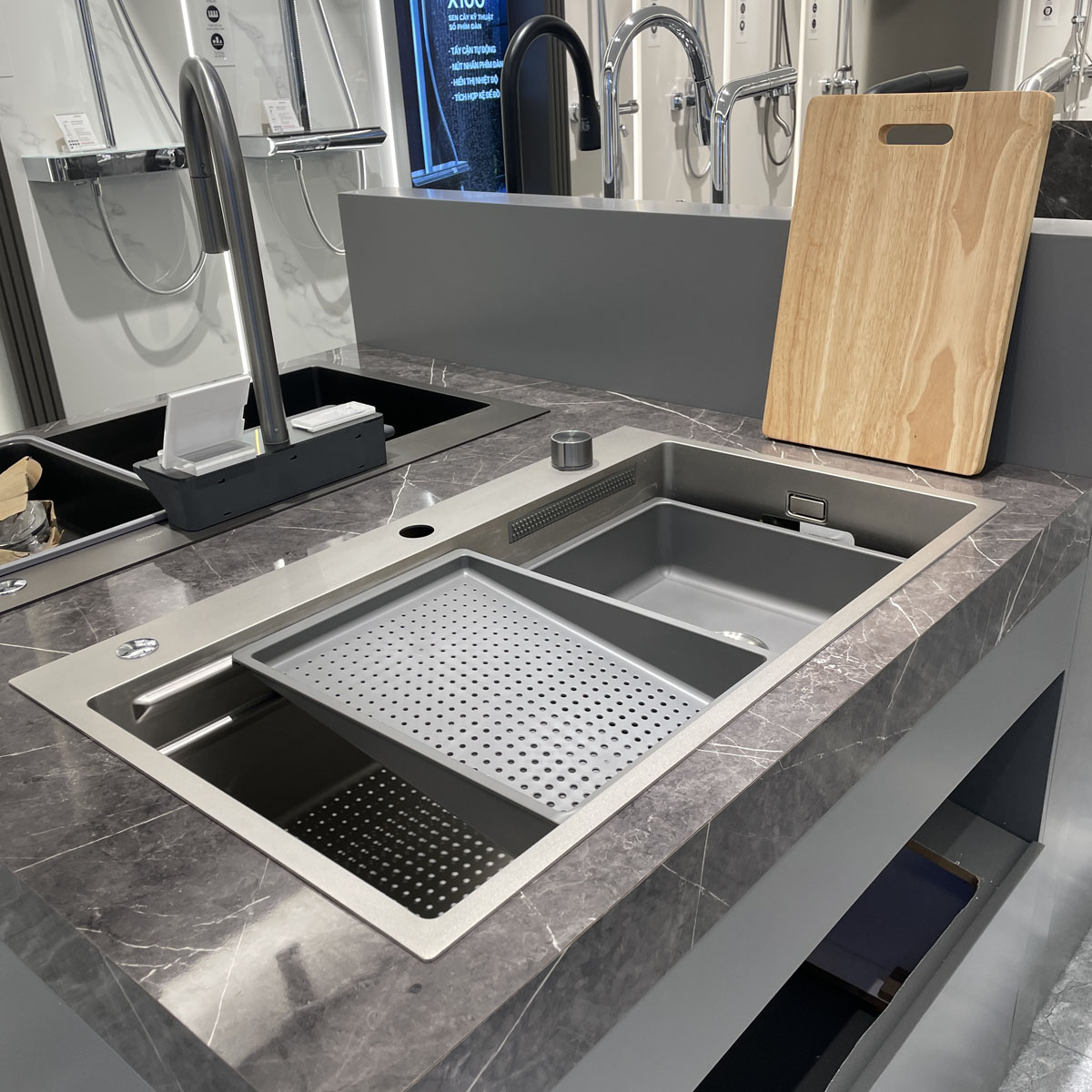 Chậu rửa chén 1 hộc 78x48cm hydro nano kháng nước JOMOO 06293-BZ-1