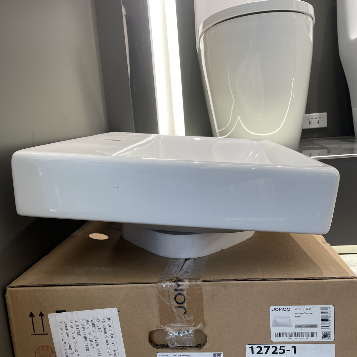 Chậu rửa mặt lavabo đặt bàn JOMOO 12725-1/11K-I011