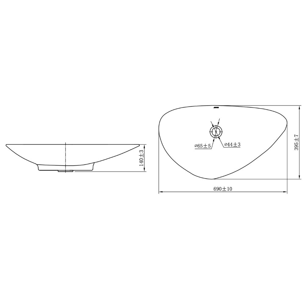 Chậu rửa mặt lavabo đặt bàn JOMOO 12741-1/01K-I011