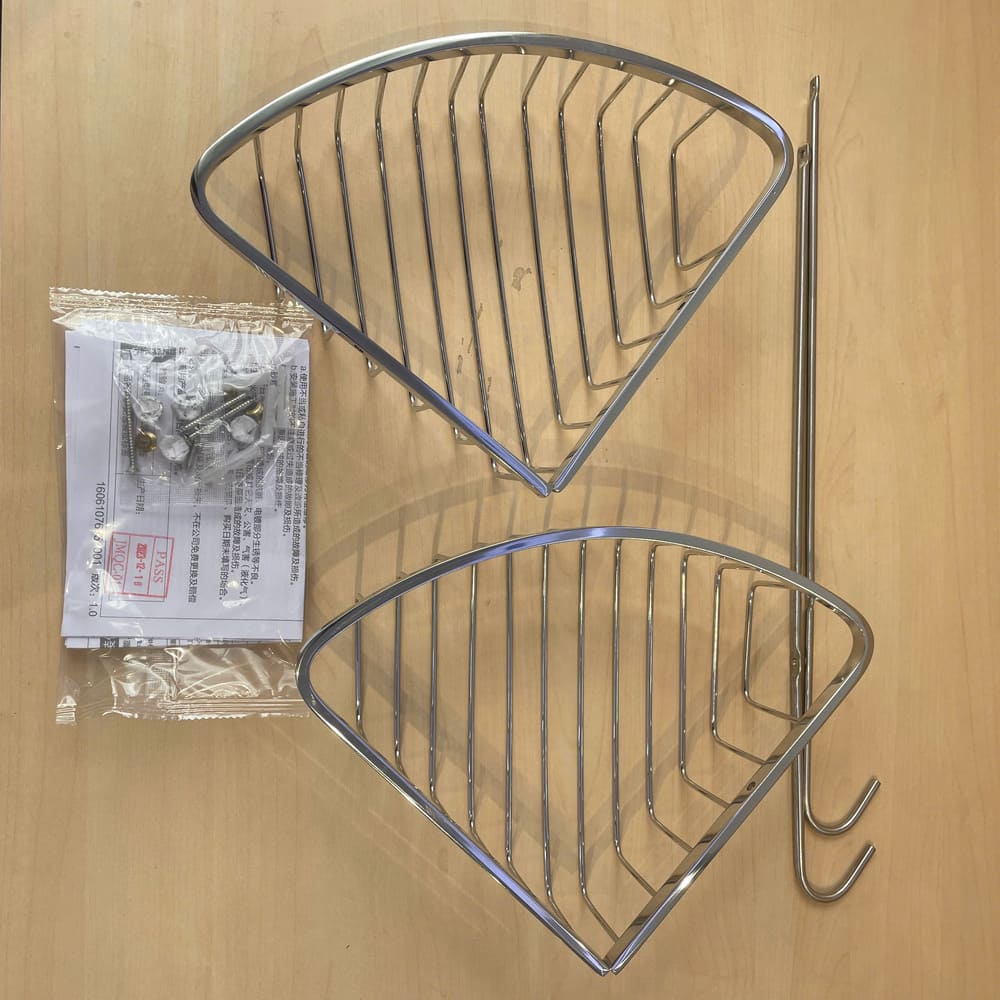 Kệ góc 2 tầng đựng xà phòng thép không gỉ 304 JOMOO 937011-1D-1