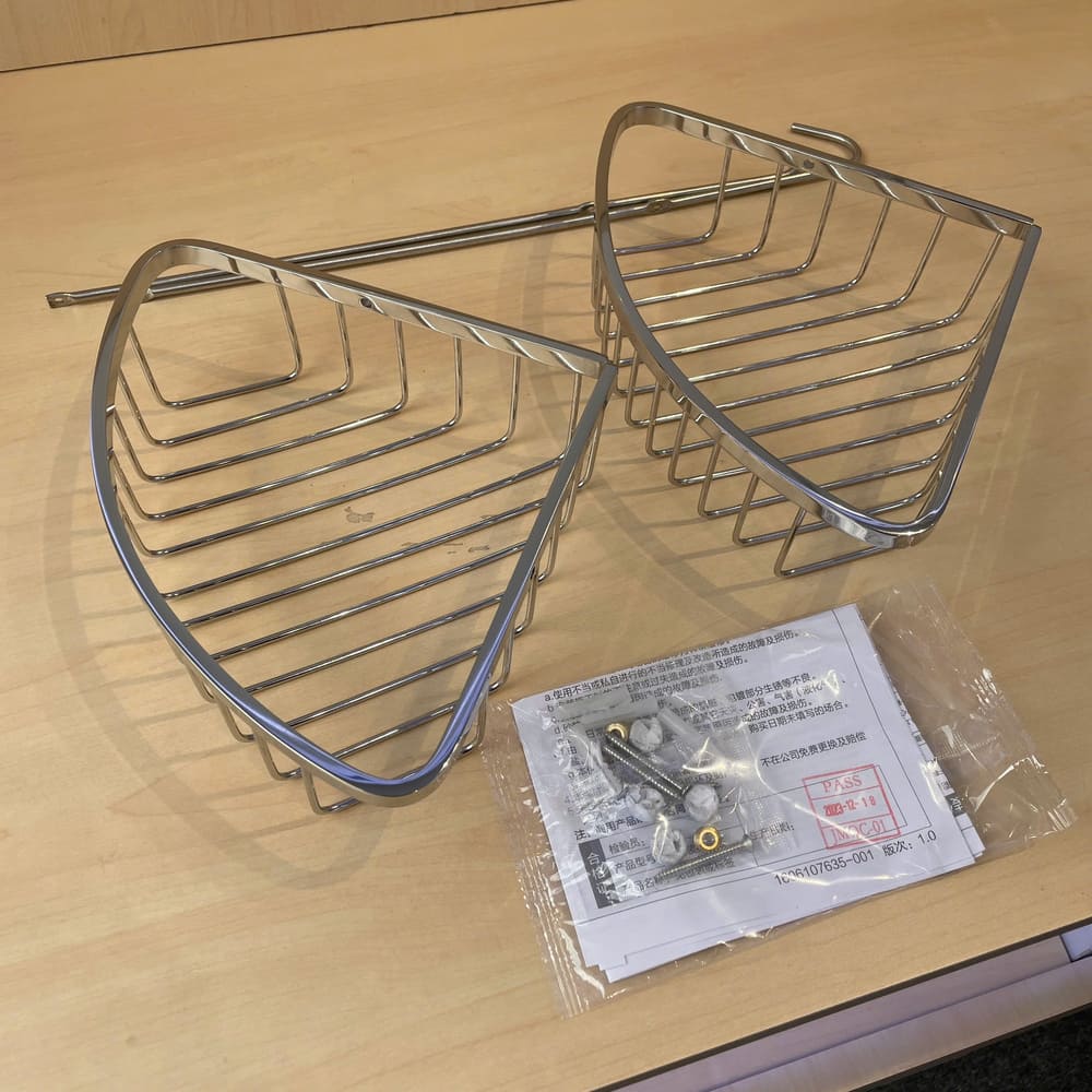 Kệ góc 2 tầng đựng xà phòng thép không gỉ 304 JOMOO 937011-1D-1