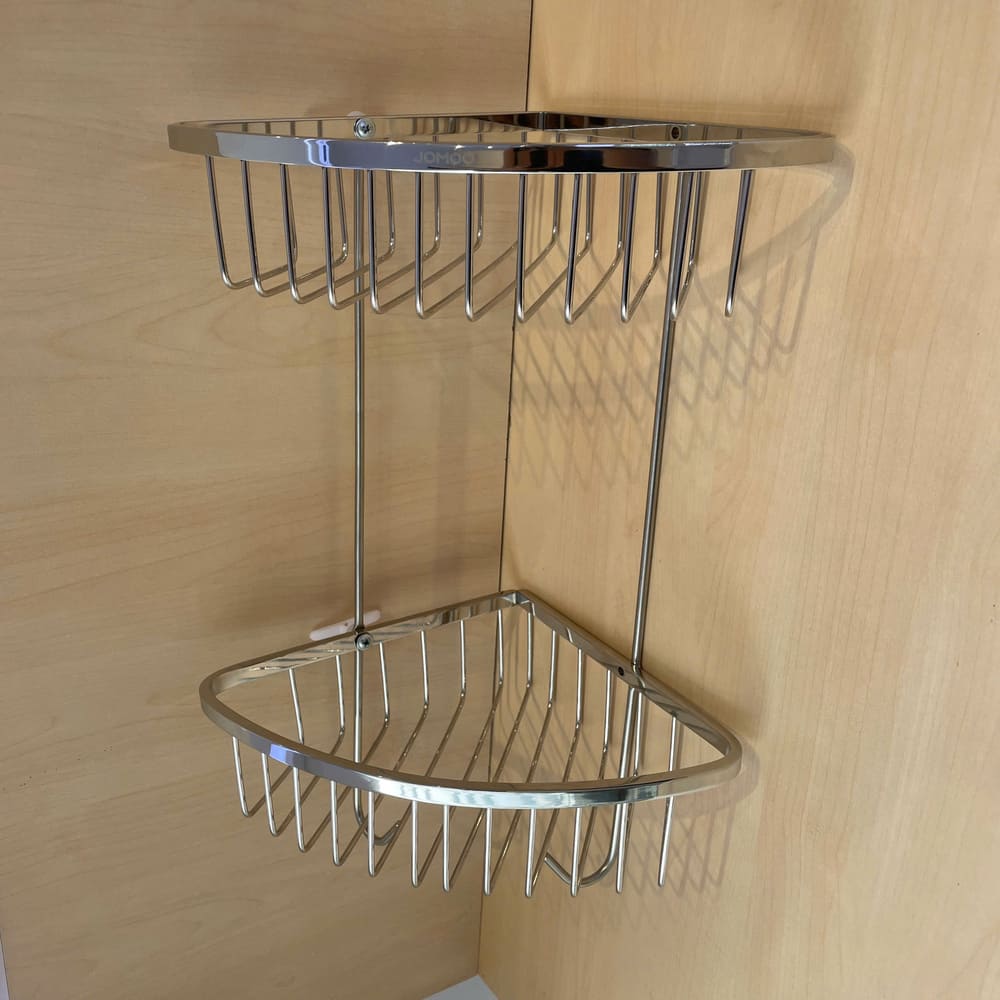 Kệ góc 2 tầng đựng xà phòng thép không gỉ 304 JOMOO 937011-1D-1
