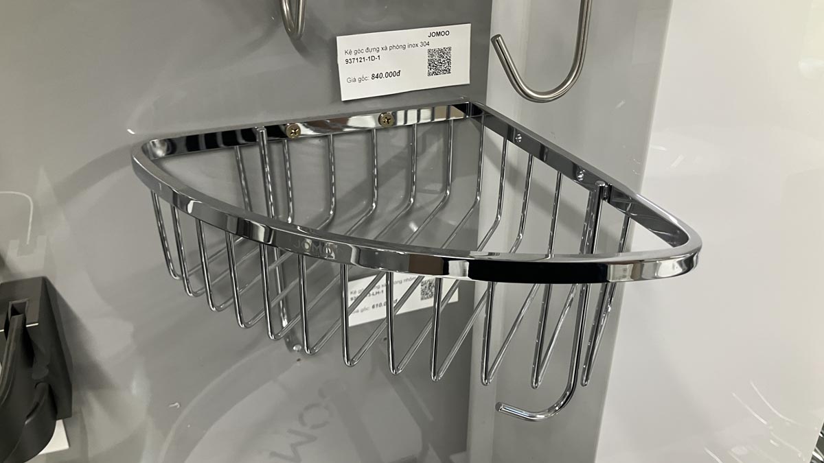 Kệ góc đựng xà phòng thép không gỉ 304 JOMOO 937121-1D-1