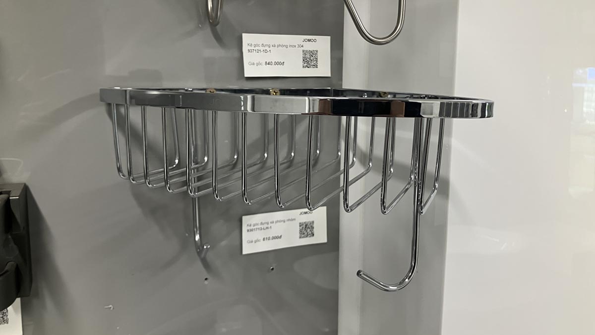 Kệ góc đựng xà phòng thép không gỉ 304 JOMOO 937121-1D-1