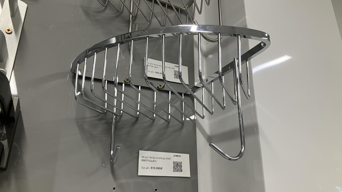 Kệ góc đựng xà phòng thép không gỉ 304 JOMOO 937121-1D-1