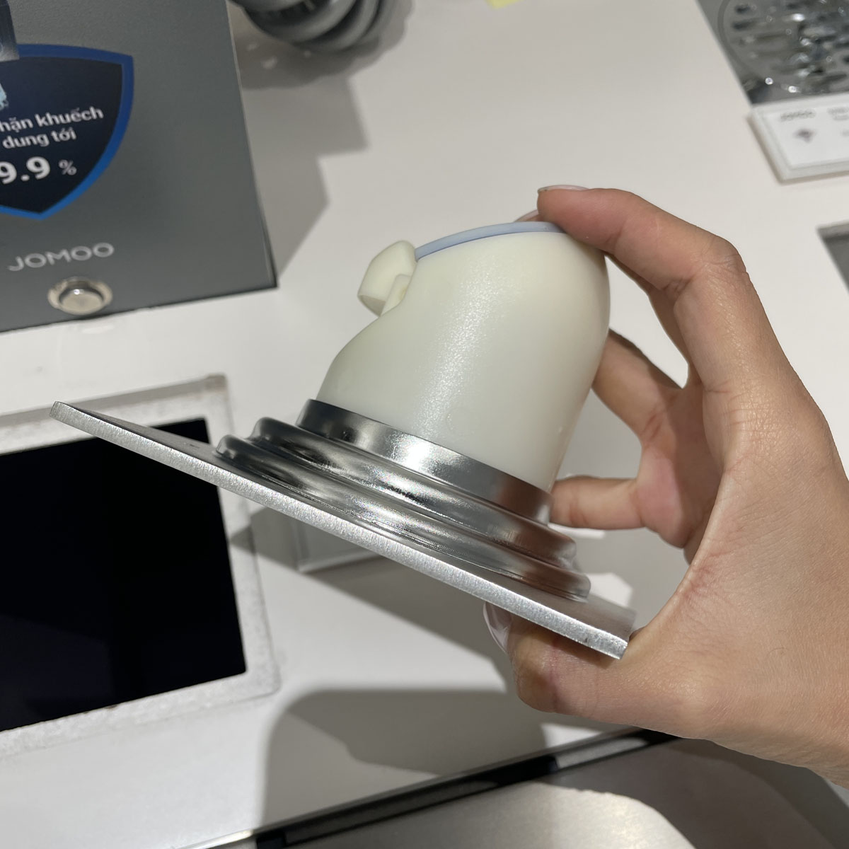 Phễu thoát sàn 12x12cm ngăn mùi JOMOO 92161-7B-I021