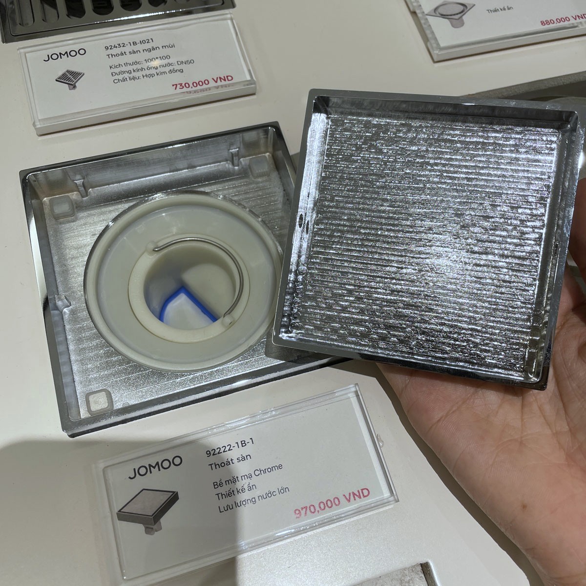 Phễu thoát sàn 10x10cm JOMOO 92222-1B-I011