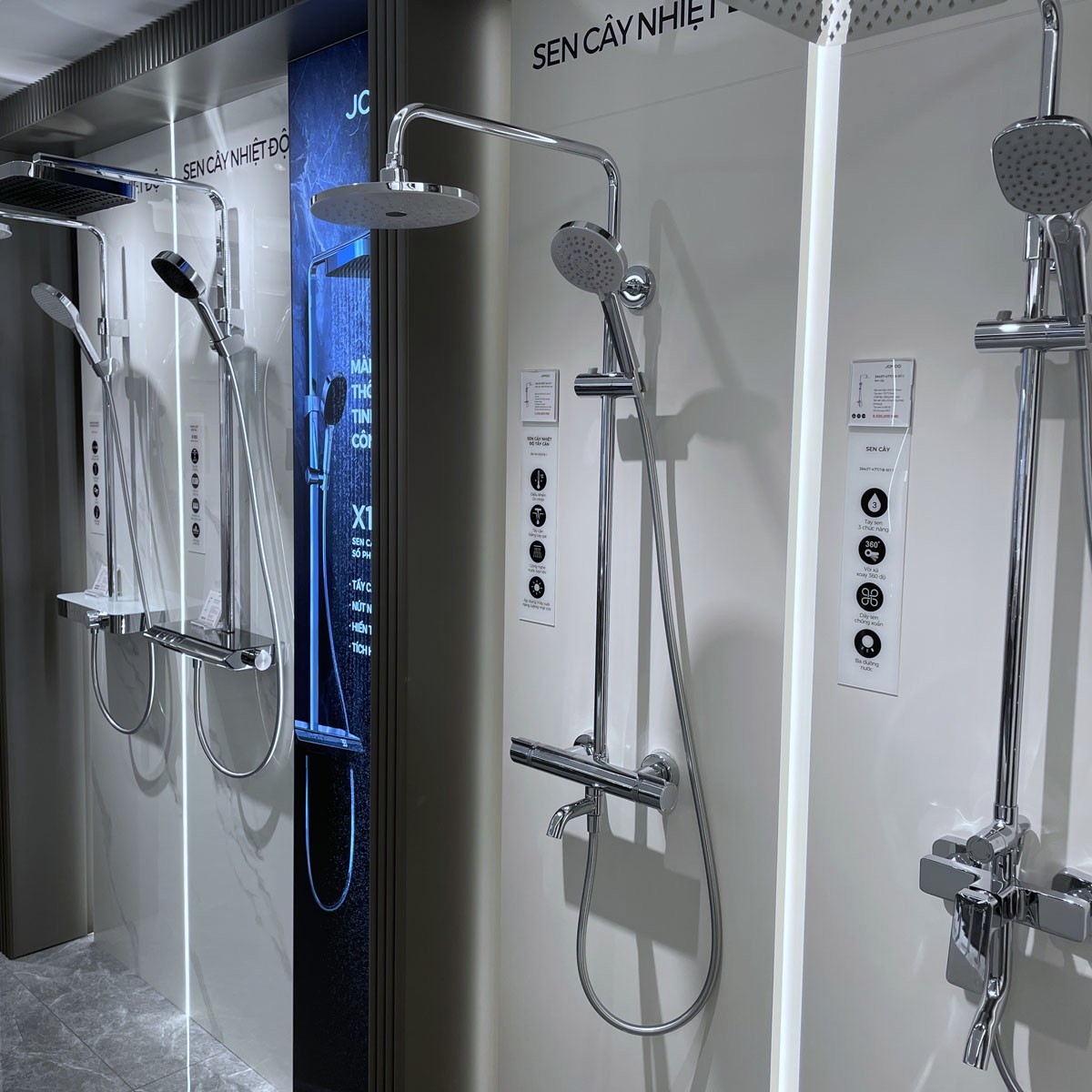 Sen cây tắm đứng ổn nhiệt có tẩy cặn JOMOO 26140-533/1B-I011