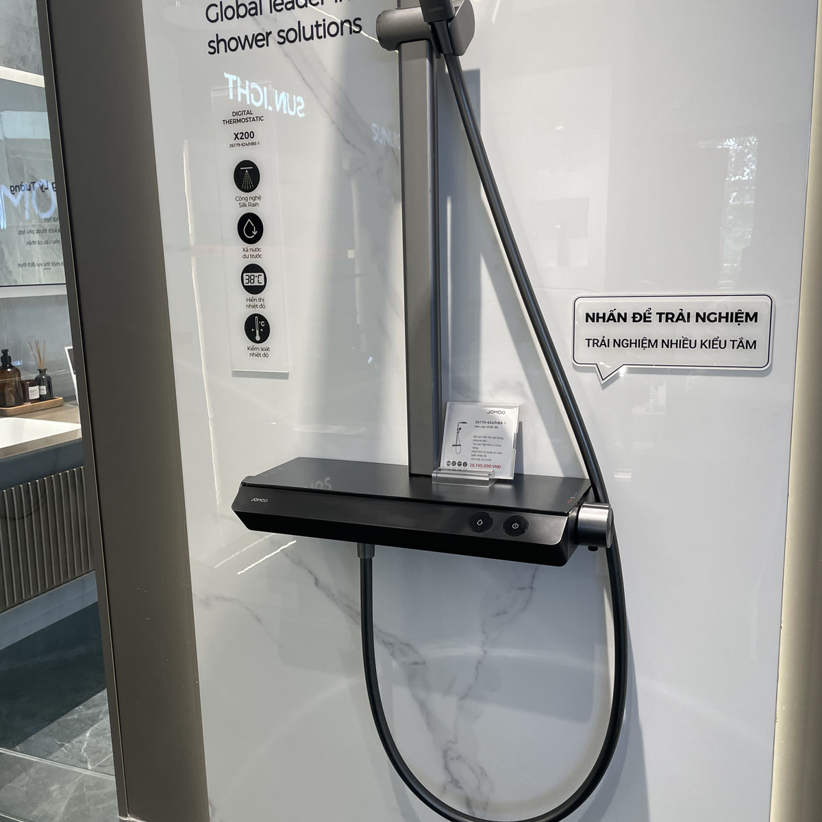 Sen cây tắm đứng ổn nhiệt có tẩy cặn JOMOO 26179-624