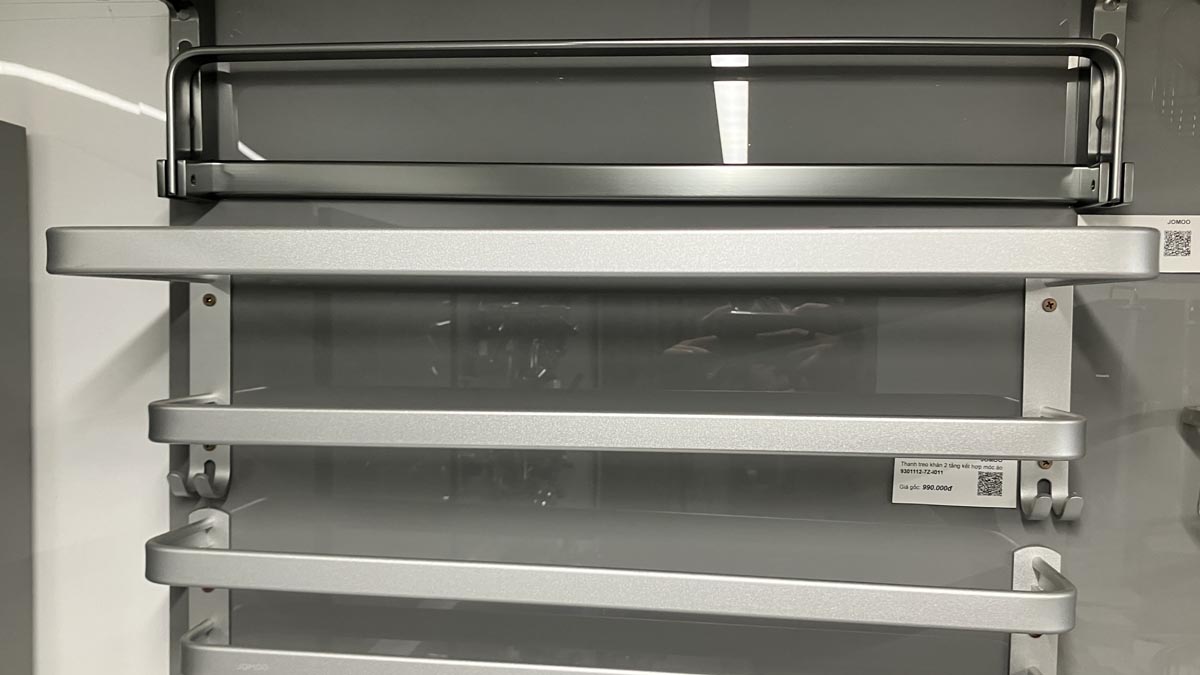 Thanh treo khăn 2 tầng kết hợp móc áo JOMOO 9301112-7Z-I011