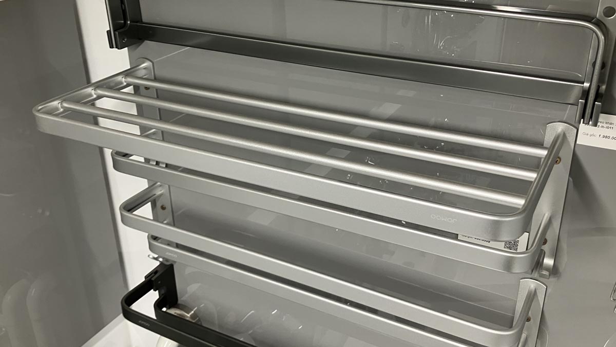 Thanh treo khăn 2 tầng kết hợp móc áo JOMOO 9301112-7Z-I011